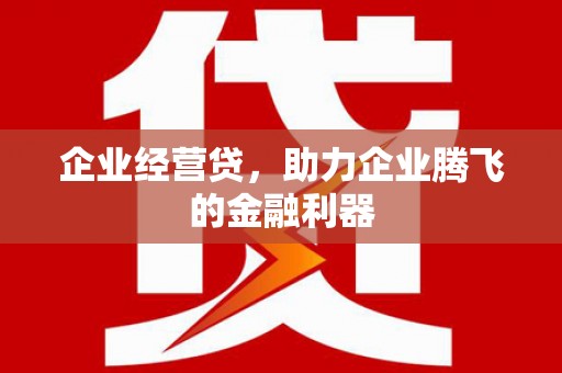 茂县企业经营贷，助力企业腾飞的金融利器