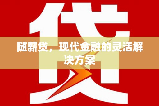 小店随薪贷，现代金融的灵活解决方案