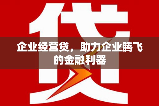 红星企业经营贷，助力企业腾飞的金融利器
