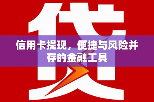 宁武信用卡提现，便捷与风险并存的金融工具