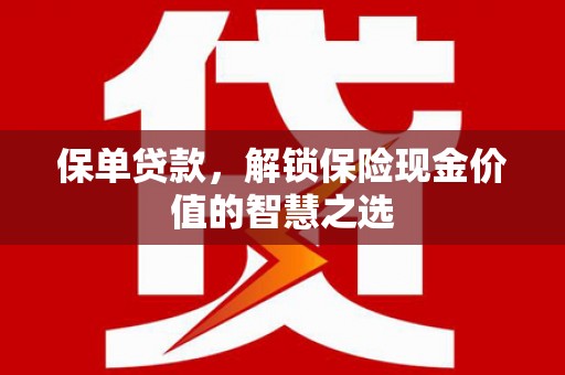 梧州保单贷款，解锁保险现金价值的智慧之选