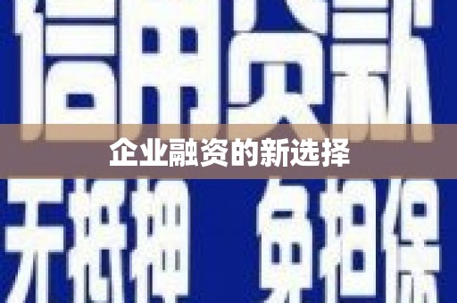 延边企业融资的新选择