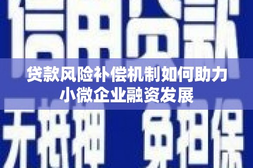 姚安贷款风险补偿机制如何助力小微企业融资发展