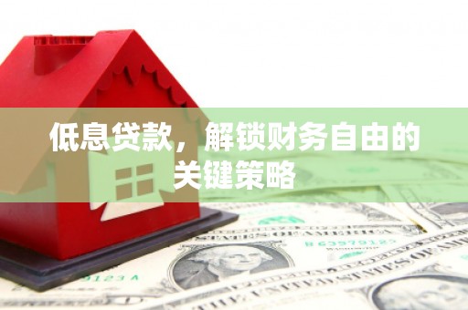 临澧低息贷款，解锁财务自由的关键策略