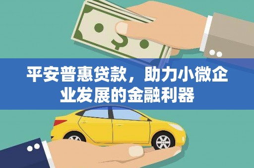 细河平安普惠贷款，助力小微企业发展的金融利器