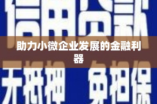 三角助力小微企业发展的金融利器